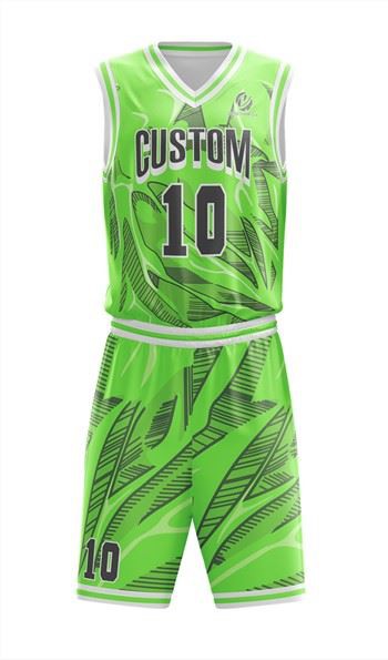 سابلیمیشن سبز بهترین پیراهن بسکتبال مردان طراحی